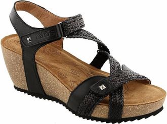 Taos Womens Julia Leather Sandal In Black