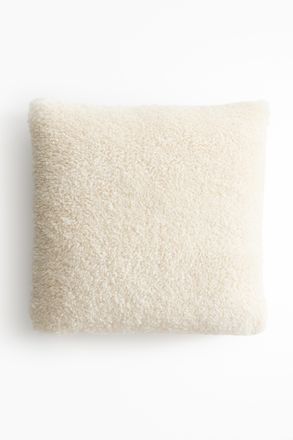 H&M Kissenh&uuml;lle aus Teddyfleece - Hellbeige