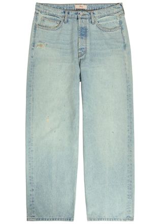 Cherry Los Angeles Distressed Wide-leg Jeans - Light Blue - 36 (W36 / XL)