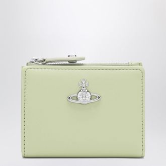 Vivienne Westwood Wallet With Orb Logo In Pastel Green