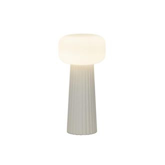 Mantra L&aacute;mpara Sobremesa Faro Realizada En Cristal De Color Blanco De Mantra