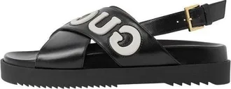 Gucci (WMNS) Gucci Sandal with Logo Script Black White 738691-AAB3J-1363