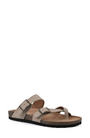 White Mountain Gracie Double Buckle Sandal in Sandal Wood/Suede at Nordstrom Rack, Size 10