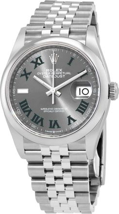 Rolex Datejust 36 Automatic Grey Dial Ladies Watch 126200GYRJ