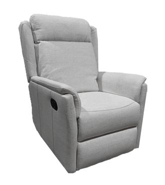 Home Heavenly Home Heavenly - Sill&oacute;n Relax Reclinable Nievis, Con Palanca Y Reposapi&eacute;s Elevable, Estructura De Madera Maciza Y Acero, Tapizad Color: Gris