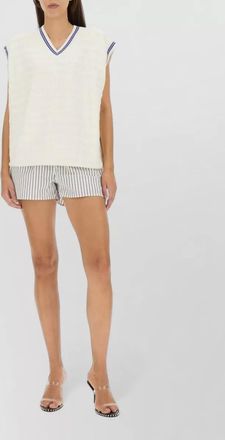 Alexander Wang ribbed v-neck knitted top