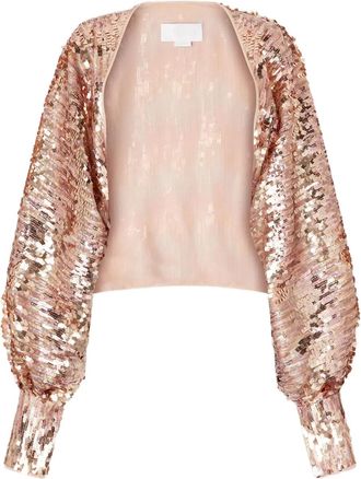 Genny Top con maniche a palloncino - Marrone