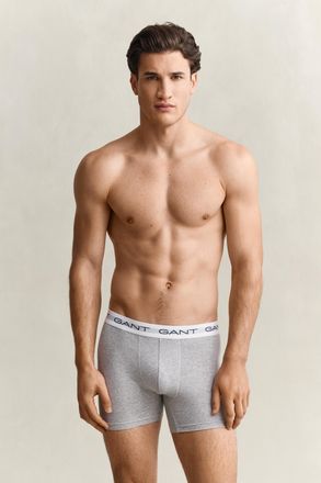 GANT Men 3-Pack Boxer Briefs (L) LIGHT GREY MELANGE