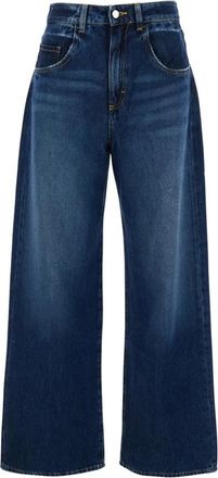 Icon Denim Los Angeles Poppy Blauwe Jeans met Logo Patch - Dames - Loose Fit Jeans - Blauw - W25 - Denim - Jeans