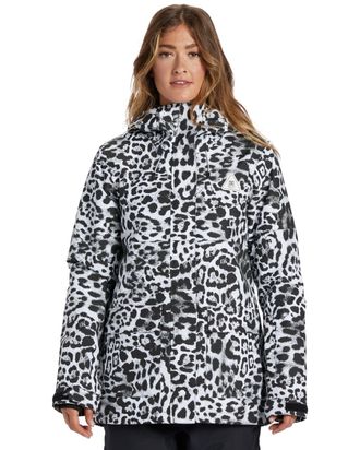DC Snowboardjacke DC SHOES Cruiser, Damen, Gr. XS, schwarz-weiss (snow leopard), Obermaterial: 100% Microfaser;, Jacken Snowboardjacke