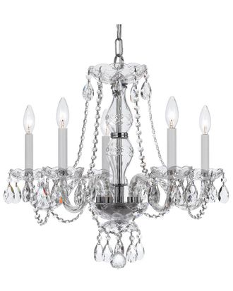 Crystorama 5-Light Traditional Crystal Chandelier Swarovski Strass Crystal