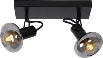 Lucide Madee - Twin Ceiling Spotlight - 2xE14 - Black - Lucide