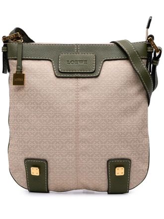 Loewe 2008 Anagram Canvas New Road crossbody bag - unisex - Calf Leather/Canvas - One Size - Brown