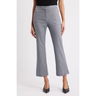 Theory Herringbone Kick Flare Ankle Pants in Navy Melange at Nordstrom Rack, Size 16