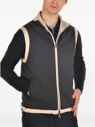 Kired Gilet Gange reversibile in cashmere - Toni neutri