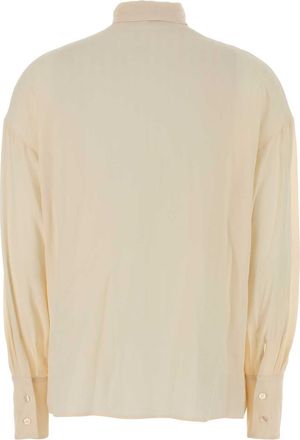 Etro Tie-Neck Acetate-Silk Shirt - Beige