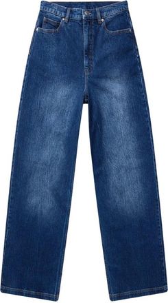 Munthe Straight Jeans - Dames - Loose Fit Jeans - Blauw - 2XL - Denim - Jeans