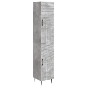 vidaXL Juego De Armarios 2 Uds. Gris Hormig&oacute;n Madera De Ingenier&iacute;a Vidaxl