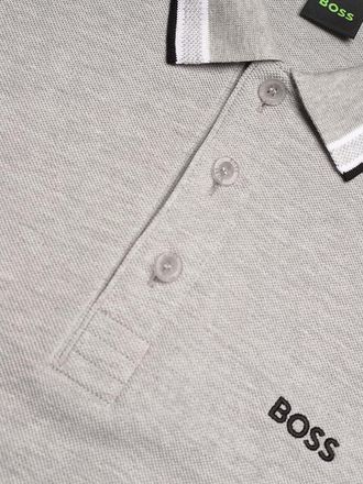 HUGO BOSS Mens Polo Shirt Piqu&eacute; Cotton Grey T-shirts And Polos