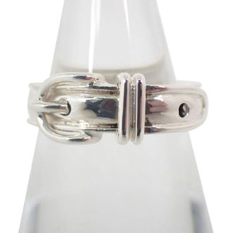 Herm&egrave;s Sterling Silver 925 Band Ring (Pre-Owned)