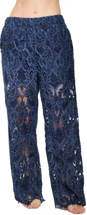 Gottex Guipure Lace Beach Pant Cover-Up in Navy at Nordstrom, Size X-Large