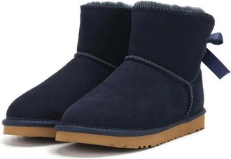 Generic QXDZSW Women Warm Bow Snow Winter Boots Women Boots Ankle Boots Fur Shoes Size 34-45 Blue