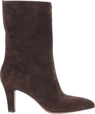 PARIS TEXAS Mid-Calf Suede Leather Boots With Pointed Toe
