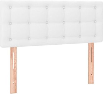vidaXL Cabecero con led cuero sintético blanco 80x5x78/88 cm Vidaxl