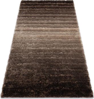 RugsX Alfombra Moderno Flim 007-b3 Moderno, Rayas - Structural Marr&oacute;n Brown 120x160 Cm