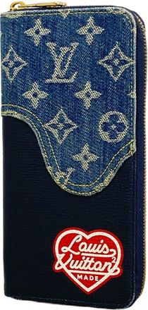 Louis Vuitton Navy Long Wallet (Bi-Fold) (Pre-Owned)