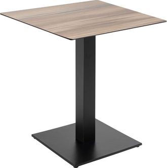 Oviala Mesa de comedor 70x70 cm tapizado roble oscuro
