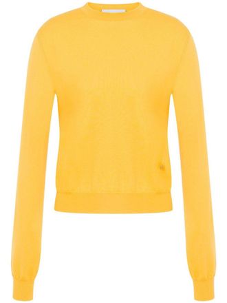 Moschino logo-plaque sweater - Yellow