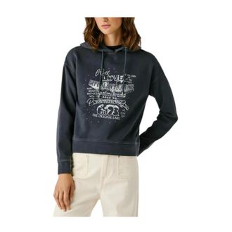 Pepe Jeans London Hoodies - Dames - Hoodies - Grijs - XS - Katoen - Hoodies & sweatvesten