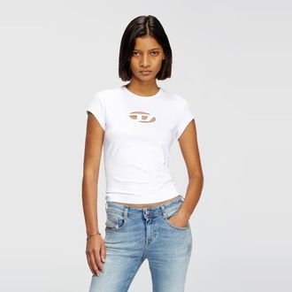 Diesel T-shirt with Oval D logo - T-Shirts - Woman - White