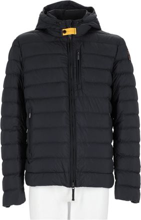 Parajumpers Black Quilted Hooded Polyester Down Jacket