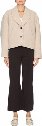 Isabel Marant Lanna Wool Blend Coat In Beige