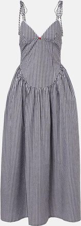 Bananhot Paloma gingham cotton poplin maxi dress