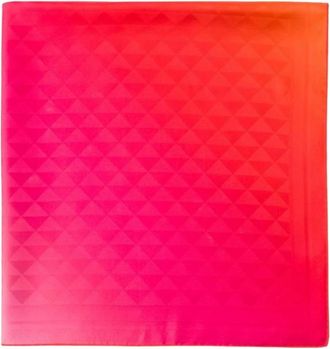 Prada Accessoires, Dames, Roze, ONE Size, Geometric Pattern Silk Scarf