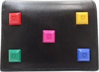 Ferragamo Pre-owned Wallets, female, Black, Size: ONE SIZE Pre-owned Leather Wallet