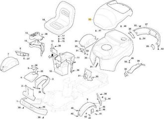 STIGA Sports Copertura Cofano Posteriore Superiore Pc/pch Giallo Stiga Originale Stiga - 337110373/0