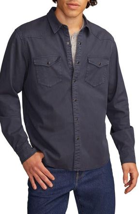 Lucky Brand Masa Western Snap-Up Shirt in Parisian Night at Nordstrom, Size Xx-Large