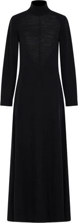 Raquel Diniz Maxi-jurk met hoge hals - Zwart