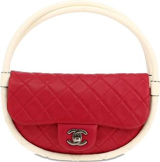Chanel Borsa a mano Hula Hoop trapuntata - Rosso