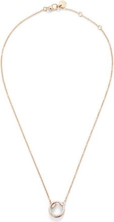 POMELLATO Together Diamond Pendant Necklace in Rose Gold/Diamond at Nordstrom, Size 18