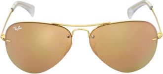 Ray-Ban Copper Mirror Aviator Unisex Sunglasses RB3449 001/2Y 59