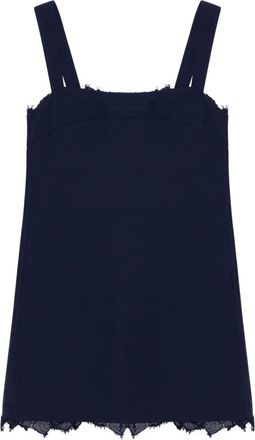 SIMKHAI Sloan katoenen mini-jurk met afwerking van kant - Blauw