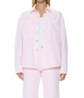 Pistola Denim Elin Denim Shacket In Blush