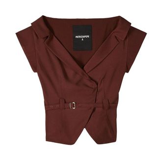Patrizia Pepe Patrizia Pepe, Vests, female, Brown, Size: M Blazers