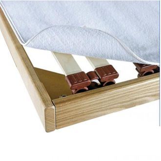 Trade Shop Trade Shop - Set 2 Pz. Coprirete 1 Piazza Trapuntato Con Laccetti Di Fissaggio 90x195cm