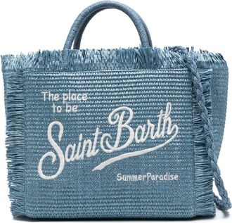 MC2 Saint Barth Colette fringed beach bag - Blue
